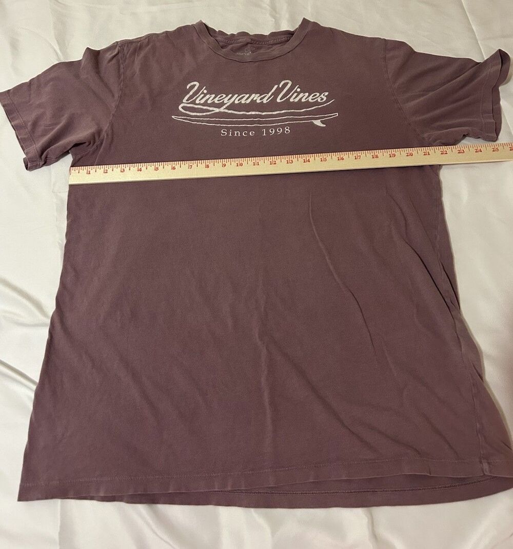 Vineyard Vines Men's Short Sleeve Crew Neck T-Shirt Size Large Purple